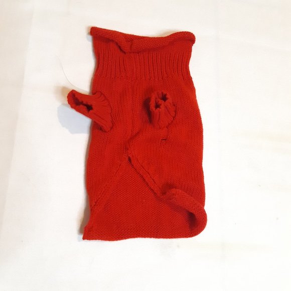 Small Pet Dog Kitty Red Knit Sweater Outfit NWOT - Picture 5 of 7